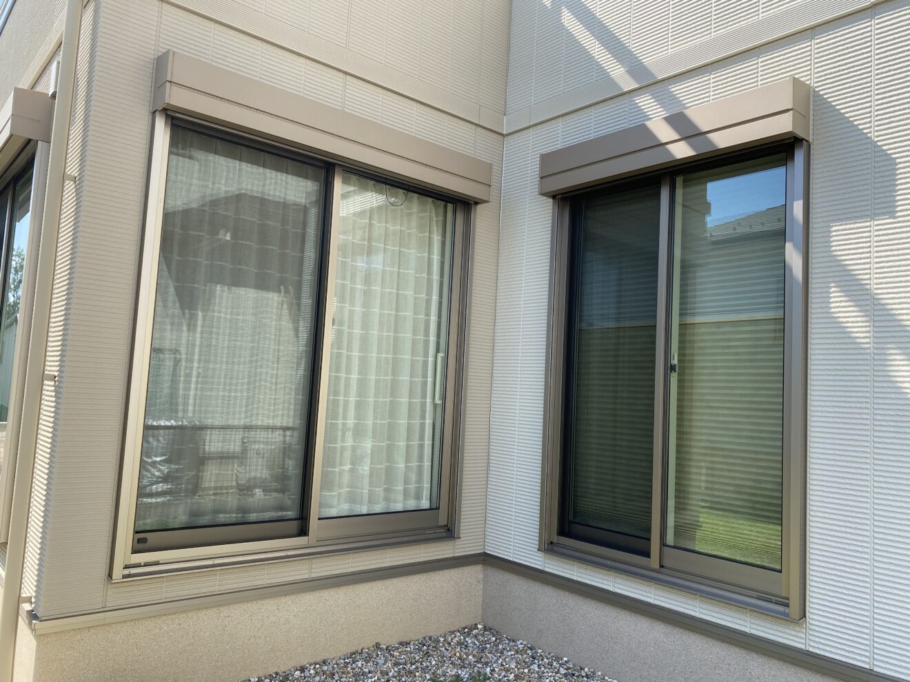 写真：テラス屋根、ウッドデッキ施行前 - 福田造園の施工事例（愛知県豊田市）