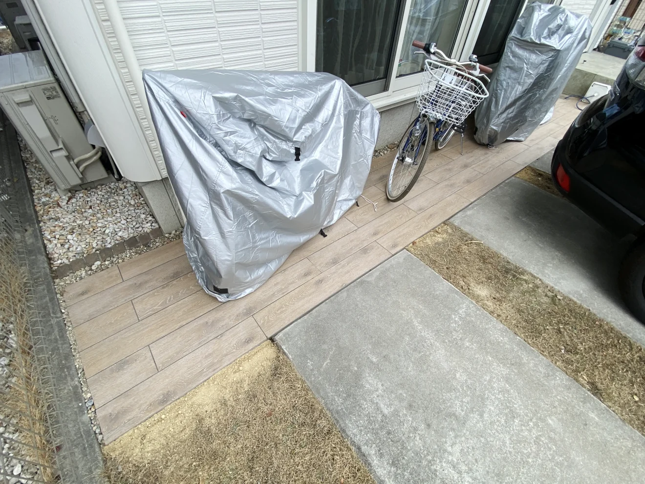 写真：リフォーム後の自転車置き場01 - 福田造園の施工事例（愛知県名古屋市）