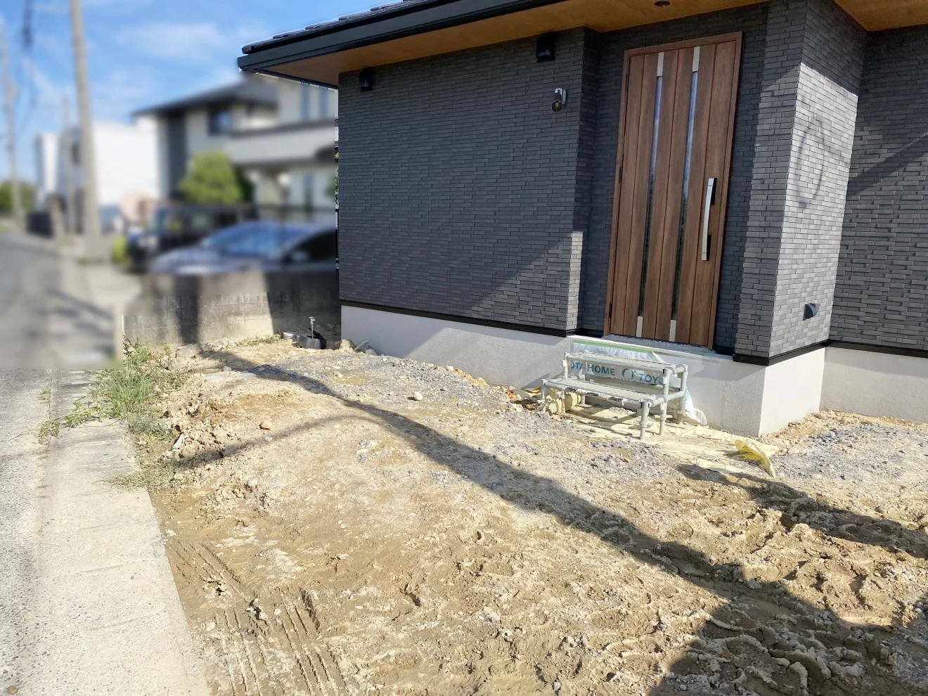 写真：施工前の玄関周り - 福田造園の施工事例（愛知県みよし市）