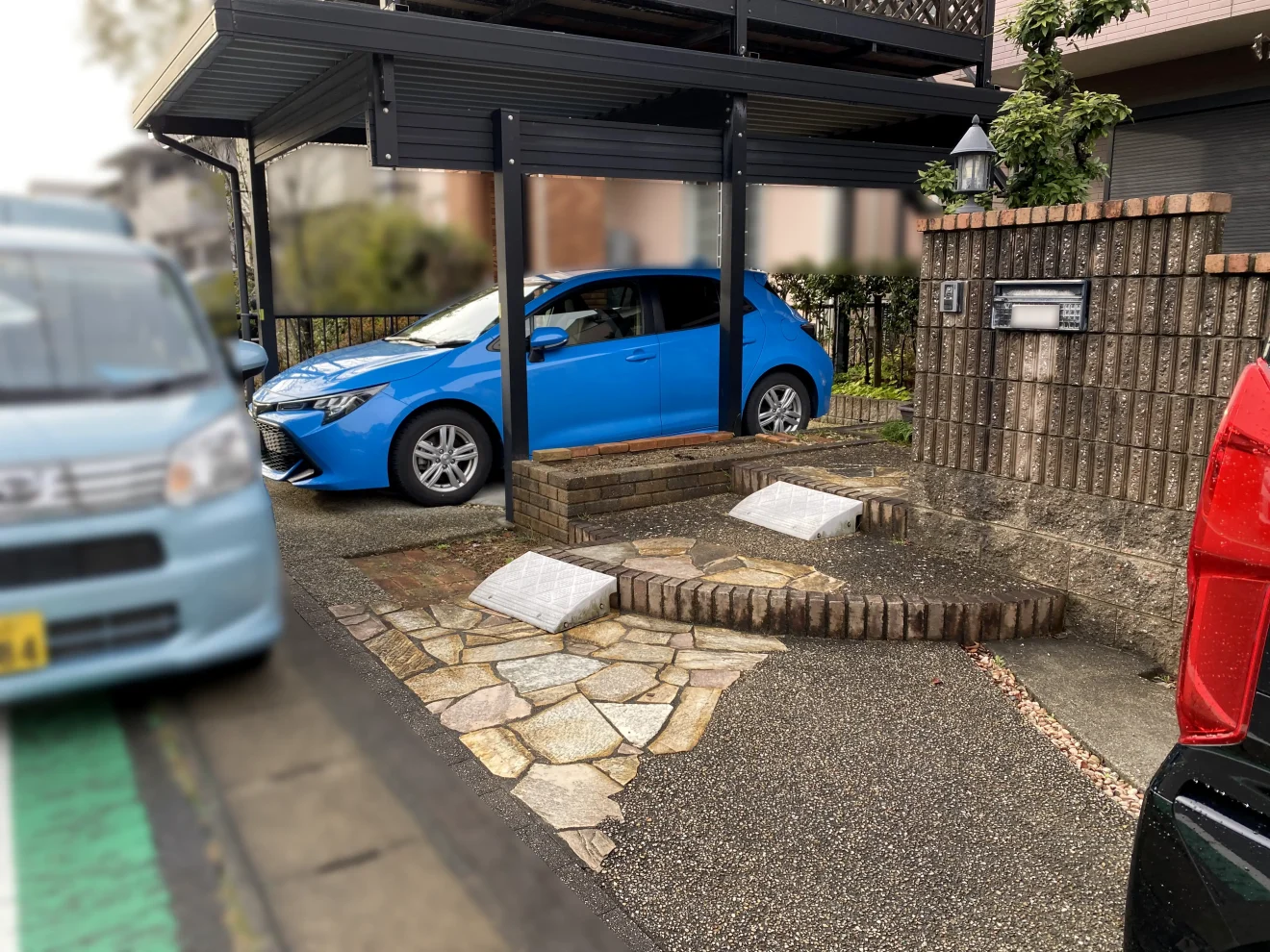 写真：リフォーム前の門塀周り - 福田造園の施工事例（愛知県みよし市）