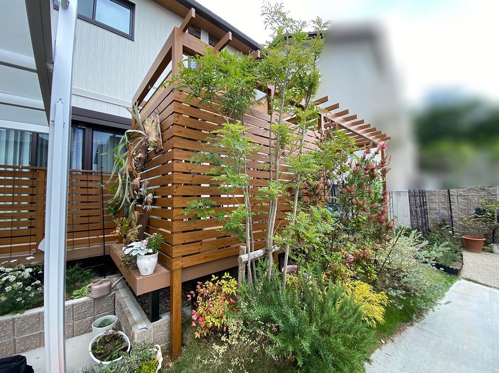 写真：リフォーム後の庭