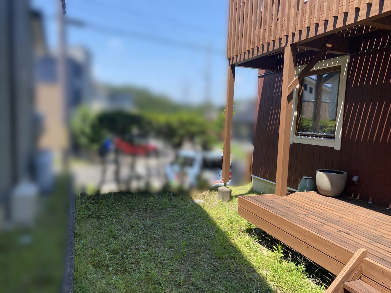 写真：人工芝施工前の庭 - 福田造園の施工事例（愛知県岡崎市）