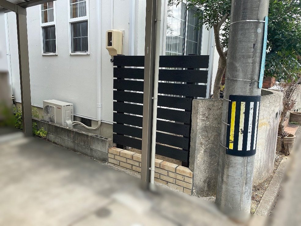 写真：リフォーム後のフェンス02 - 福田造園の施工事例（愛知県岡崎市）