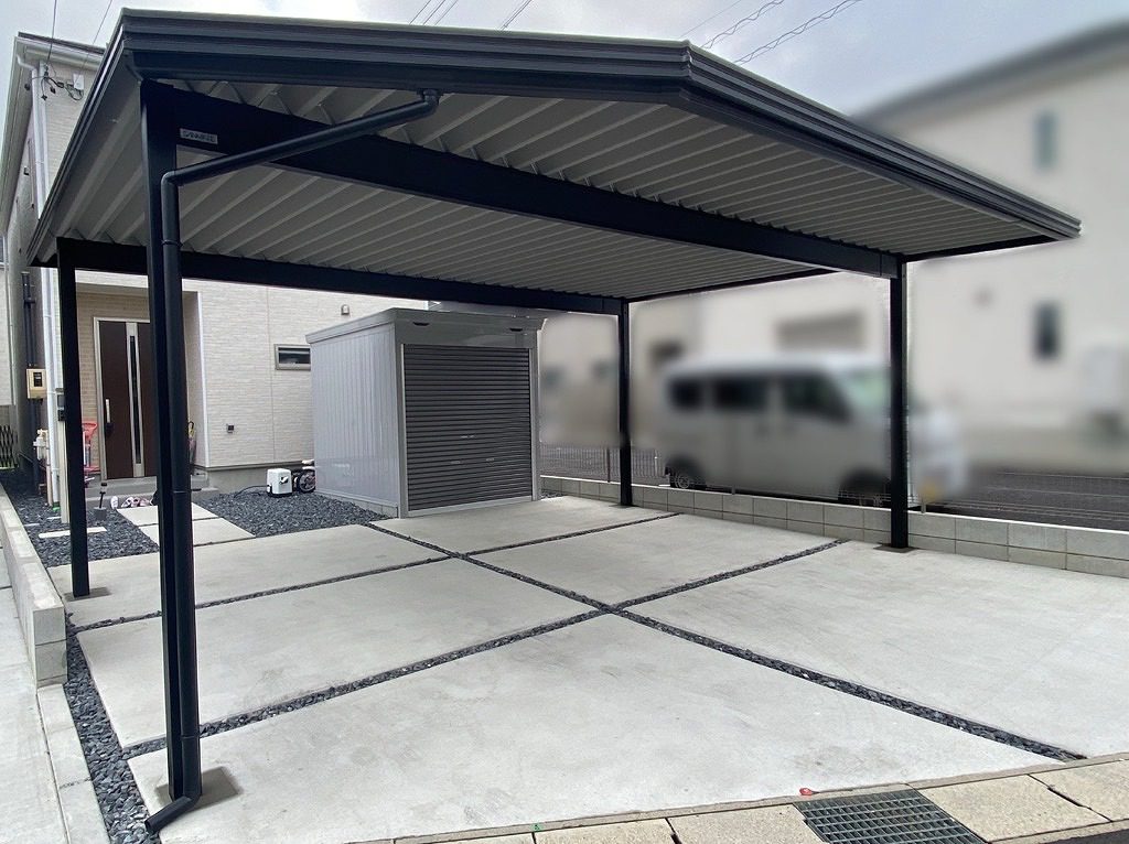 写真：リフォーム後の駐車場02 - 福田造園の施工事例（愛知県豊田市）