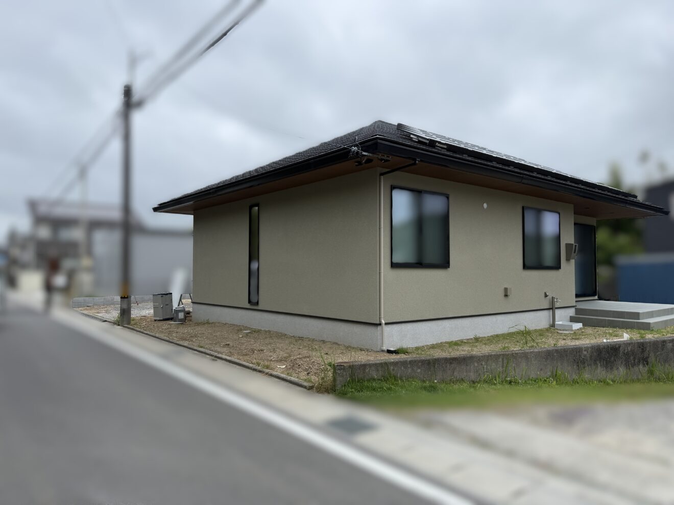 写真：新築外構工事前の外観03- 福田造園の施工事例（愛知県豊田市）