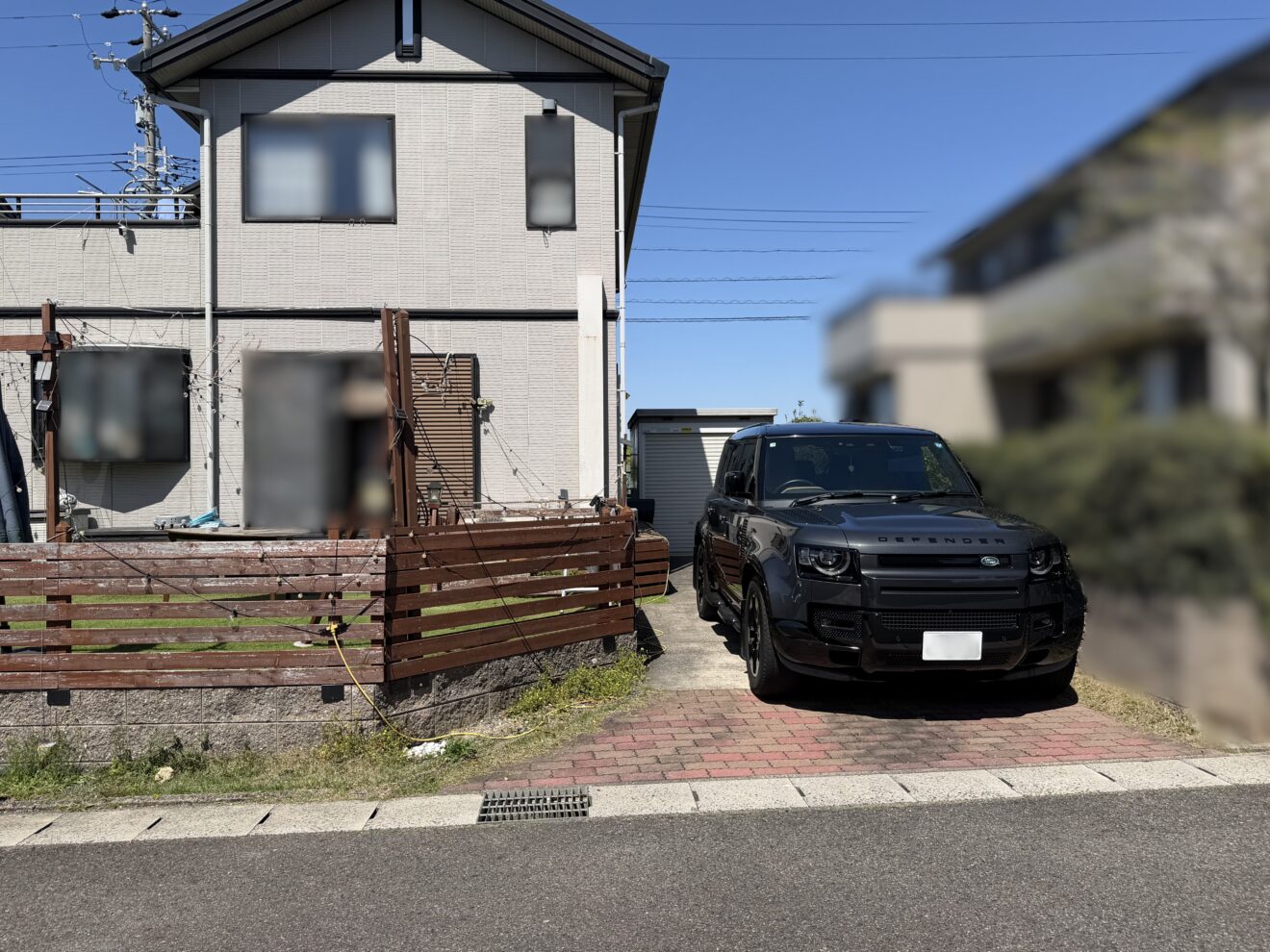 写真：駐車場リフォーム工事前の外観01- 福田造園の施工事例（愛知県豊田市）