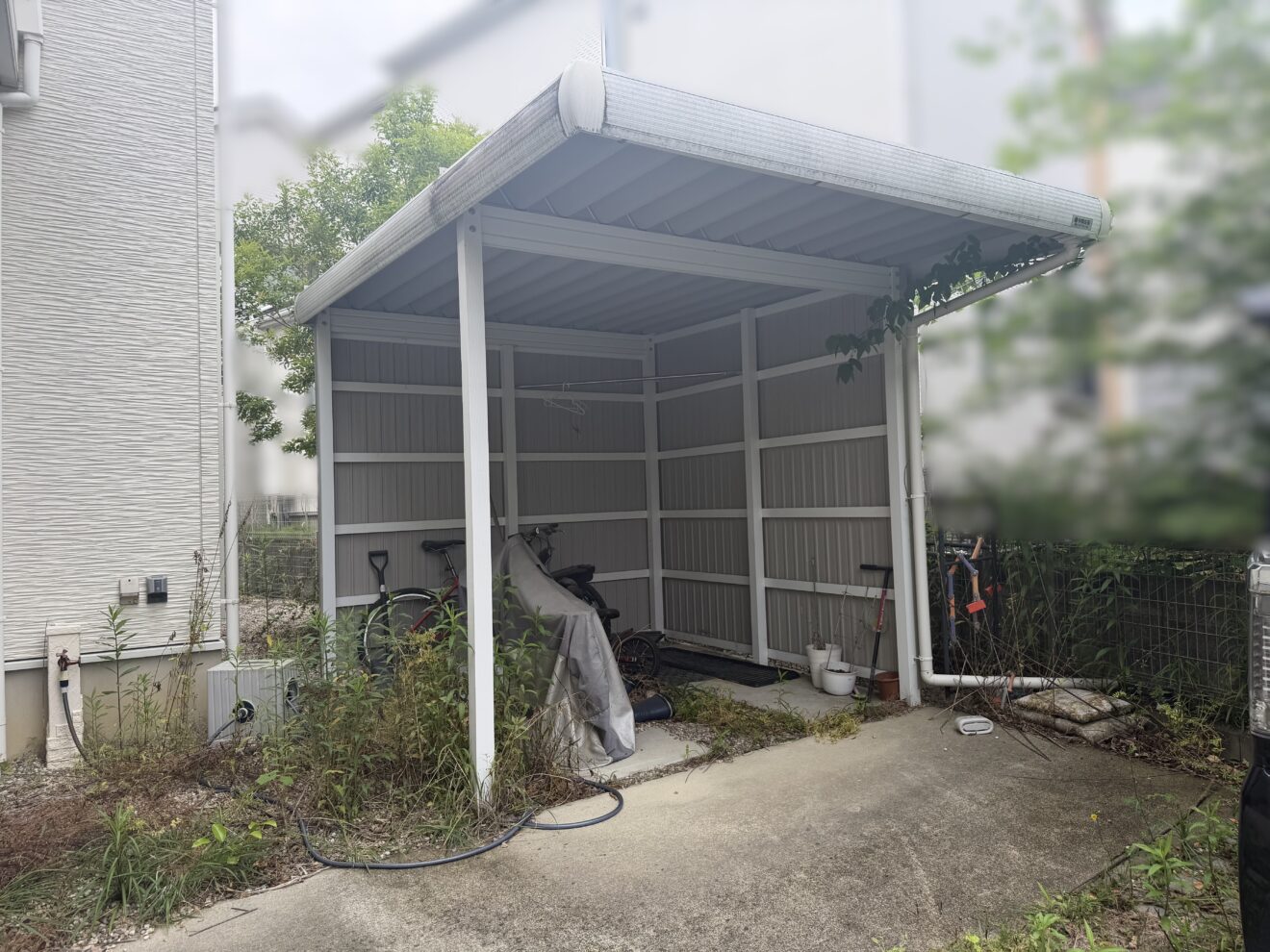 写真：庭リフォーム工事前の外観01- 福田造園の施工事例（愛知県愛知郡）