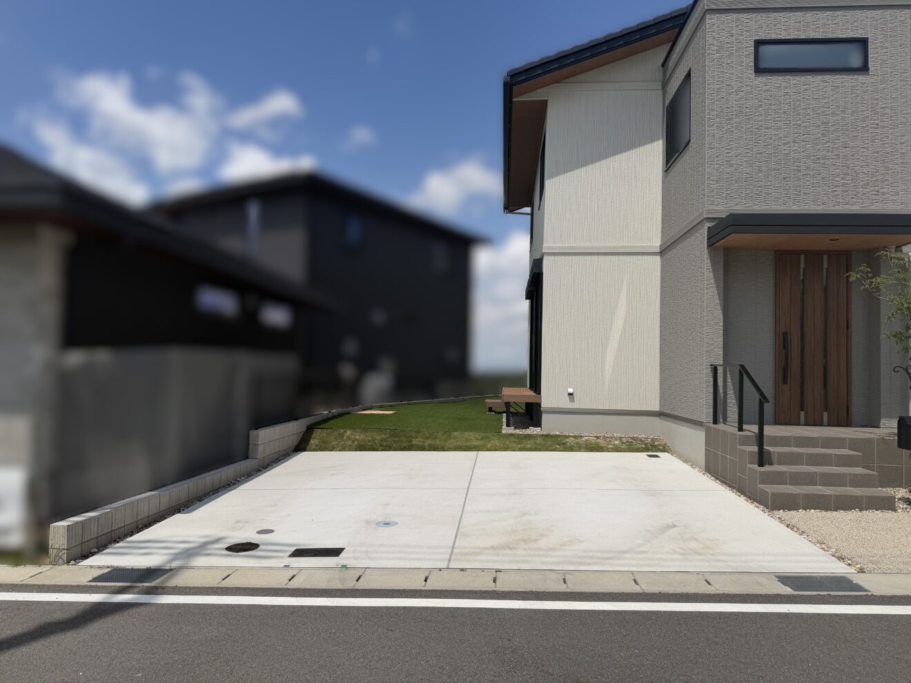 写真：外構リフォーム工事前の外観01- 福田造園の施工事例（愛知県みよし市）